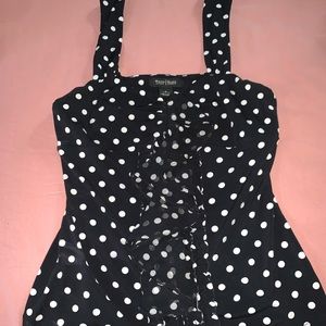 Sleeveless blouse with white Polkadots very soft and comfortable 🖤🤍